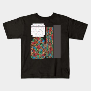 Swirl flower design bagpack Kids T-Shirt